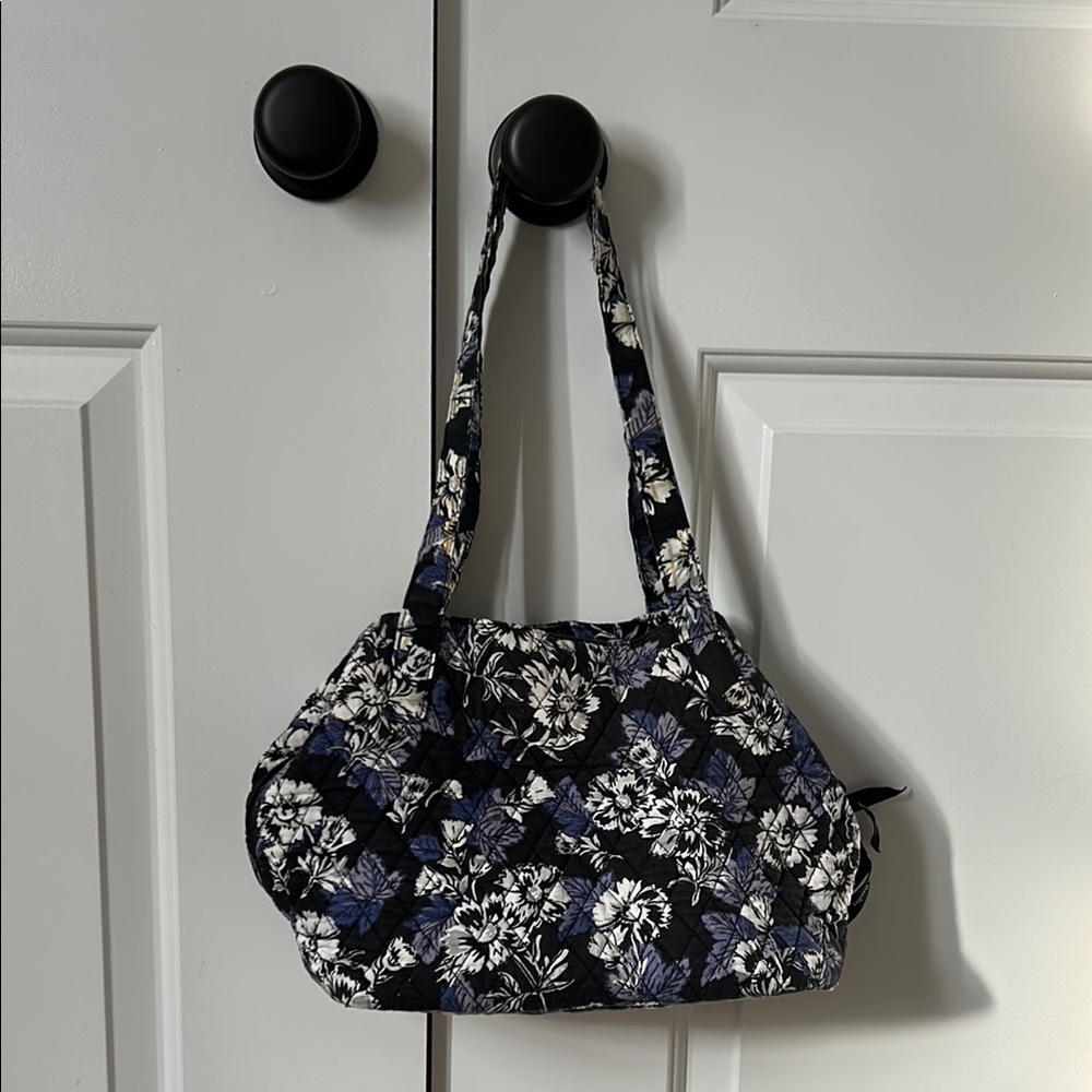 Vera Bradley Black and Blue Floral Shoulder Bag